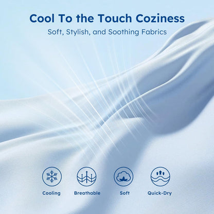 ZOMISIA Premium Cooling Blanket for Large Dogs - Q-MAX>0.5 Breathable Washable Dog Cooling Mat, Travel Soft Pet Summer Essentials, Blue, 40"x50"