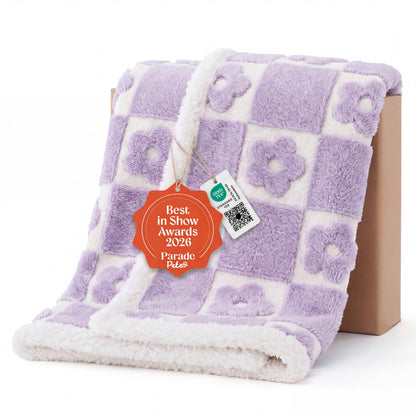 LE SURE Waterproof Dog Blankets for Small Dogs Cute Cozy 3D Jacquard,25x35