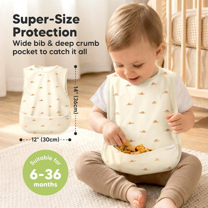KeaBabies Waterproof Bibs for Baby Girl,Boy, 2-pk Lightweight (Pets & Paws)