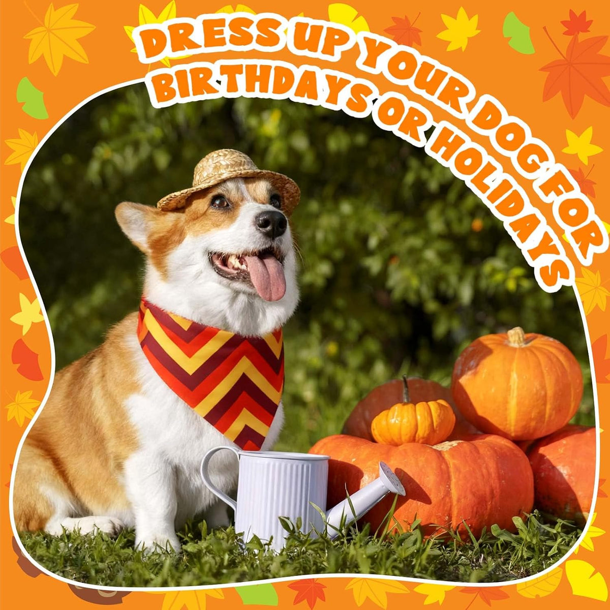 Aliceset 240 Pcs Thanksgiving Fall Leaves Dog Bandanas Bulk
