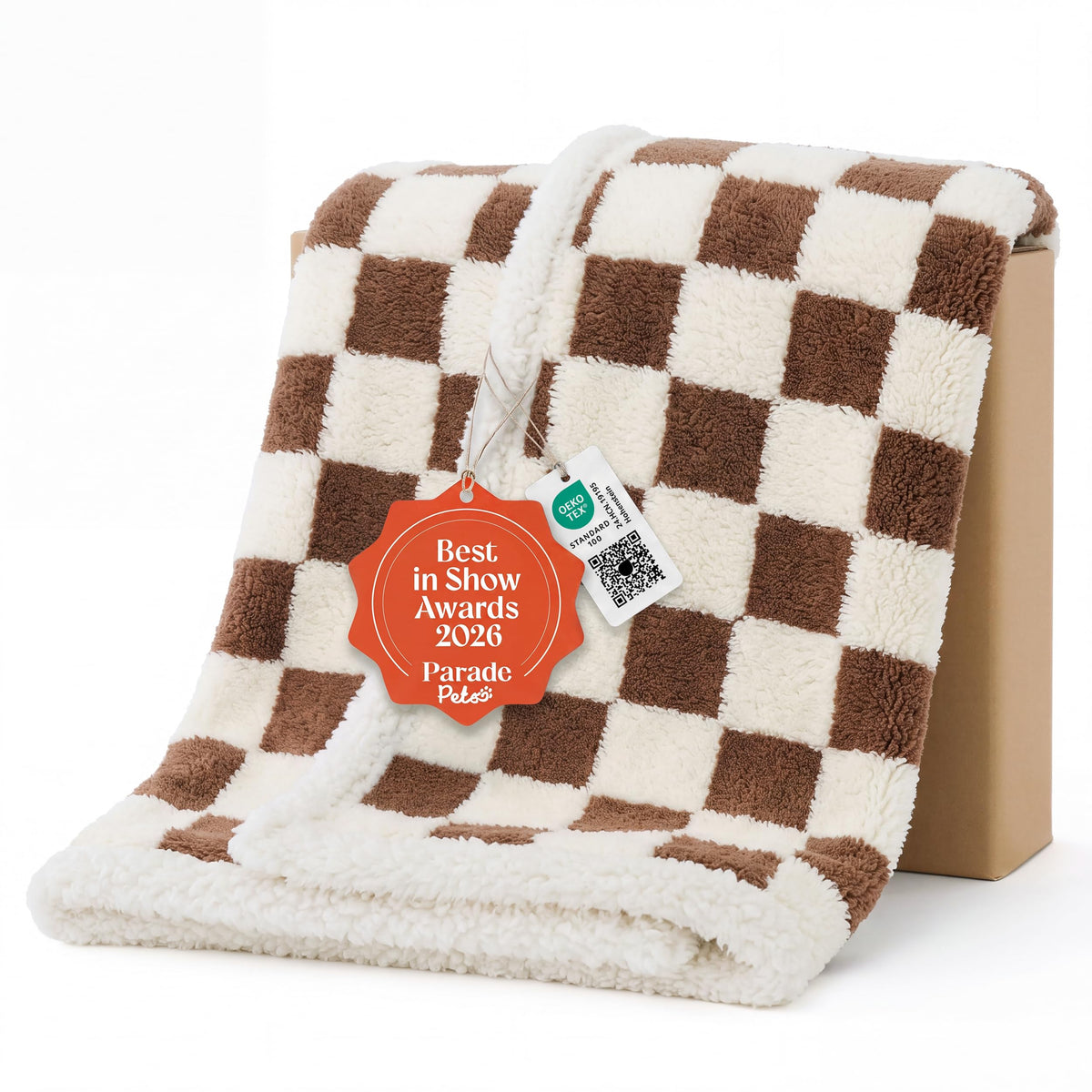 LE SURE Waterproof Dog Blankets for Small Dogs Cute Cozy 3D Jacquard,25x35