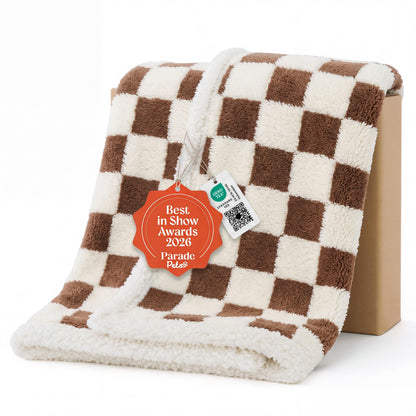 LE SURE Waterproof Dog Blankets for Small Dogs Cute Cozy 3D Jacquard,25x35