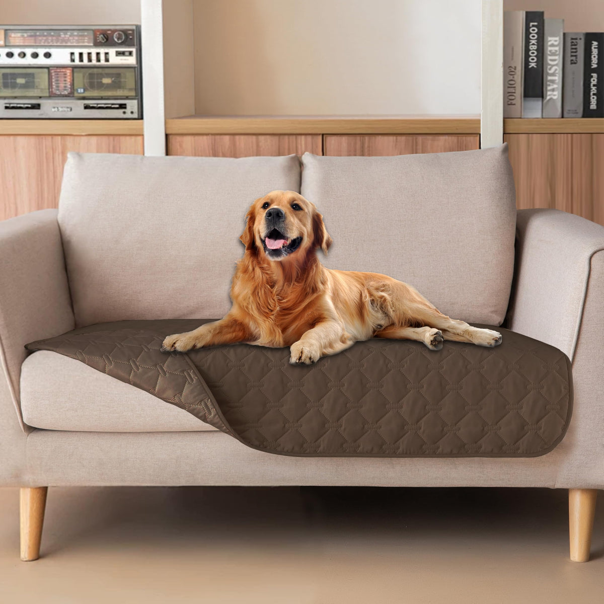 gogobunny Waterproof Pet Blanket for Bed, Washable Couch Cover for Dog Cat