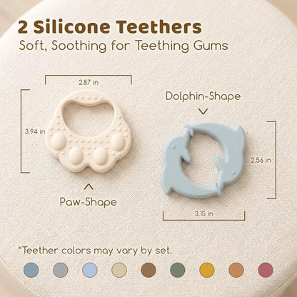 8-Pack Muslin Baby Bibs for Drooling and Teething