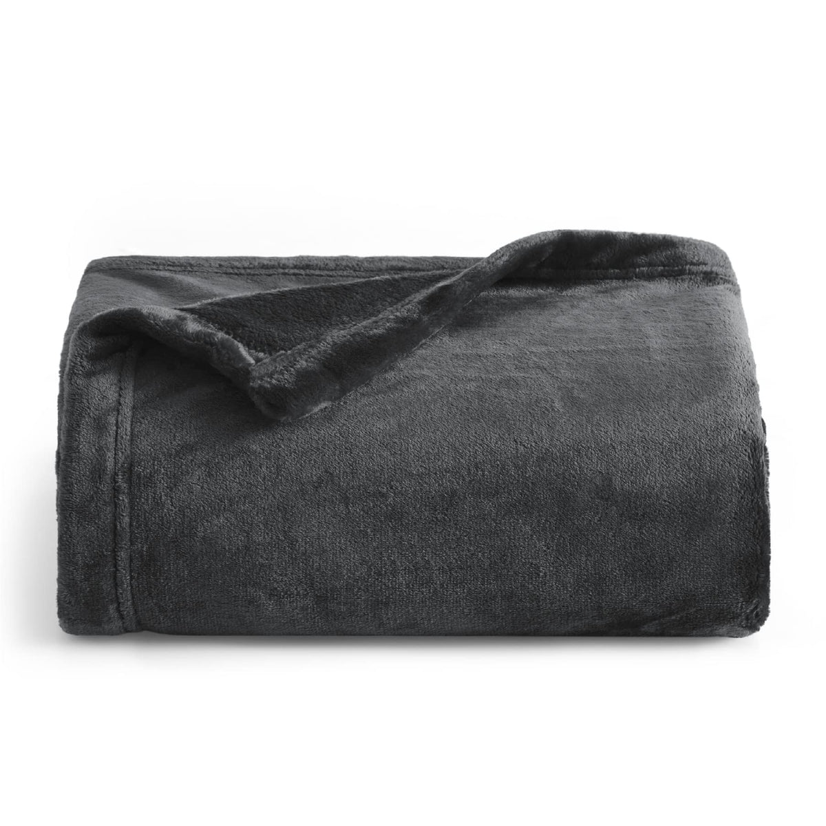 Bedsure GentleSoft Fleece Blanket Twin Size Grey - 300GSM Lightweight Plush Fuzzy Cozy Soft Warm Blanket for Bed, Sofa, Couch, Travel, Camping, 60x80 inches