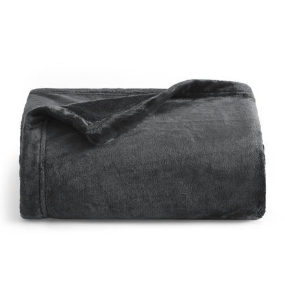 Bedsure GentleSoft Fleece Blanket Twin Size Grey - 300GSM Lightweight Plush Fuzzy Cozy Soft Warm Blanket for Bed, Sofa, Couch, Travel, Camping, 60x80 inches