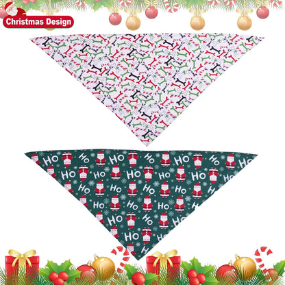 ADOGGYGO 4 Pack Dog Bandana Christmas Pet Scarf Triangle Bibs Kerchief Set Pet Christmas Costume Accessories Decoration for Large and X-Large Dogs (X-Large)