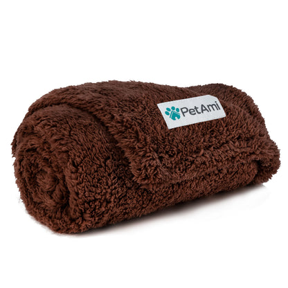 PetAmi Fluffy Sherpa Waterproof Dog Blanket for Small Pet Cat, 24x32 Pink