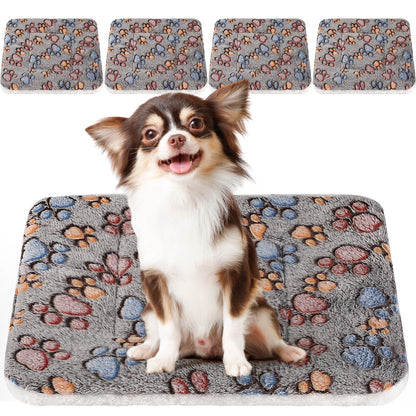 Tuanse 4 Pack Soft Pet Bed Mat Small Dog Crate Fleece