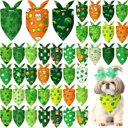 Abbylike 50 Pcs Halloween Dog Bandanas Bulk, Pumpkin Ghost Bat Skull