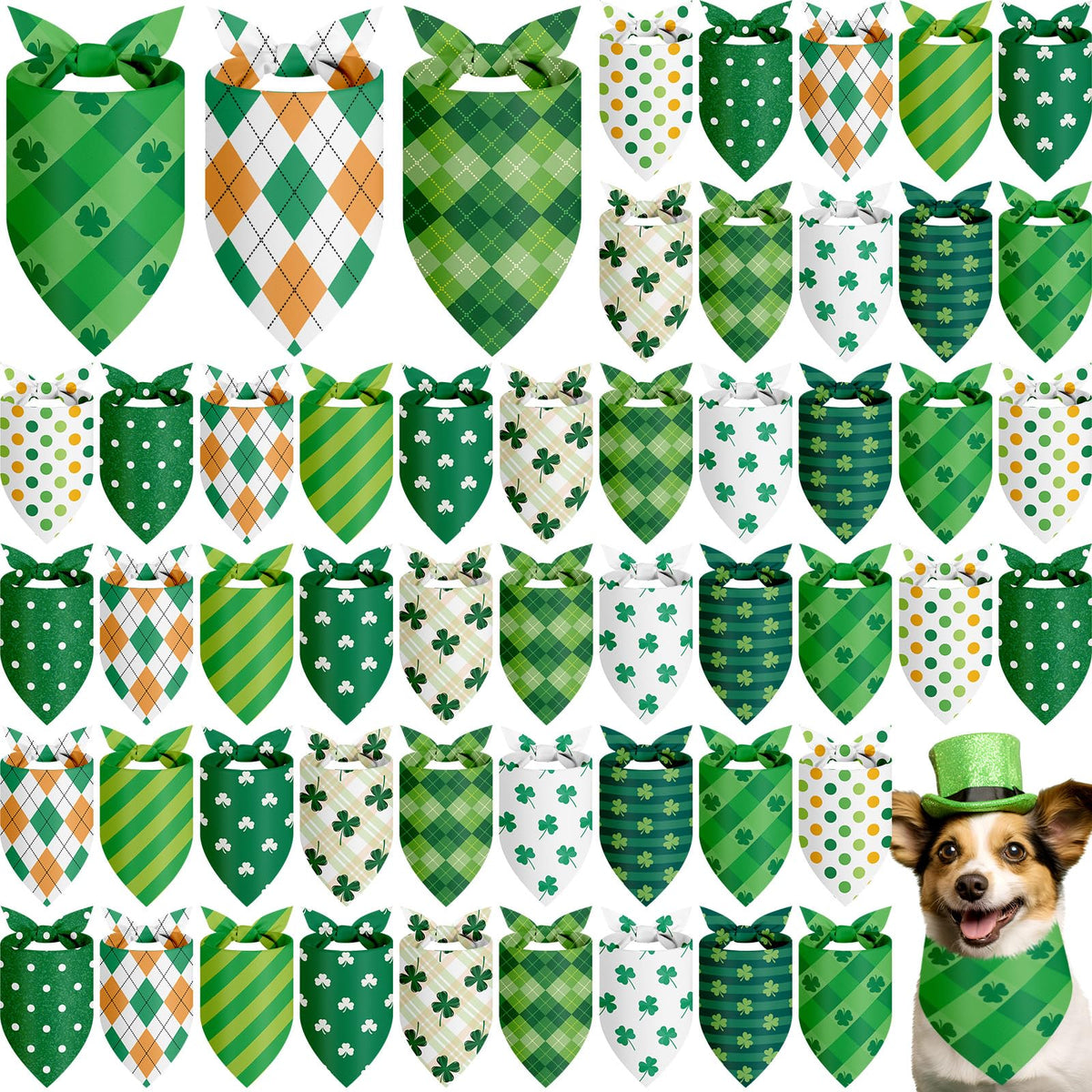 Weewooday 50 Pcs Fall Dog Bandanas Bulk for Autumn Pet Soft Bibs Adjustable Squirrel Fox Hedgehog Kerchief Bandana for Small Medium Large Grooming Accessories (Fall Animals, 25.6 x 17.7 x 17.7 Inch)