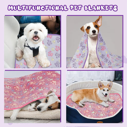 YUEPET 2 Pack Puppy Waterproof Blankets for Small Dogs, Dog Blanket 23"x16"