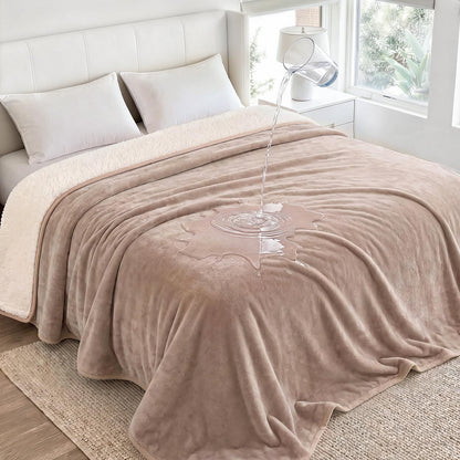 Luciphia Waterproof Bed Blanket Washable,Soft Sherpa Fleece Puppy Reversible Throw Blankets for Small Dog Cat, Furniture Cover Protector Couch Bed from Liquid Pee and Pet Fur, Black, 40" x 28"