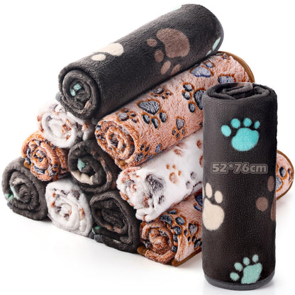 Tegeme 12 Pcs Puppy Blanket for Cat, 30 x 20 Inch White