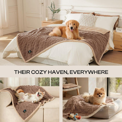 Luciphia Waterproof Blanket for Twin Bed Reversible Fleece Couch Cover