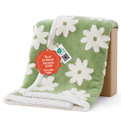 LE SURE Waterproof Dog Blankets for Small Dogs Cute Cozy 3D Jacquard,25x35