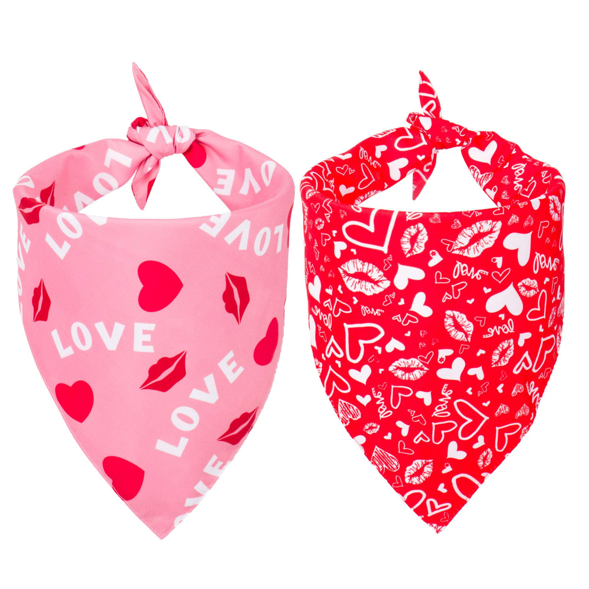 ADOGGYGO Rainbow Dog Bandana, 2 Pack Pride Bandana for Dogs, X-Large