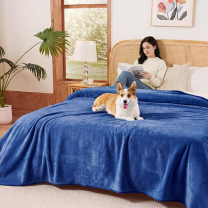 Sunheir Waterproof Blanket for Couch Bed, Soft Pet Blanket Leakproof, Grey