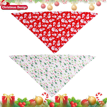 ADOGGYGO 4 Pack Dog Bandana Christmas Pet Scarf Triangle Bibs Kerchief Set Pet Christmas Costume Accessories Decoration for Large and X-Large Dogs (X-Large)