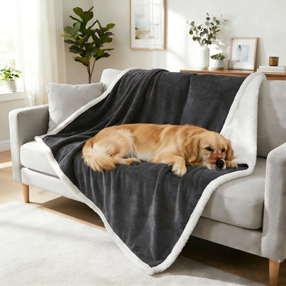 Dog Blankets for Large Dogs, Super Soft Warm Sherpa Fleece Plush Doggie Blankets and Throws for Small Medium Puppy Doggy Pet Cats，50x60 inches