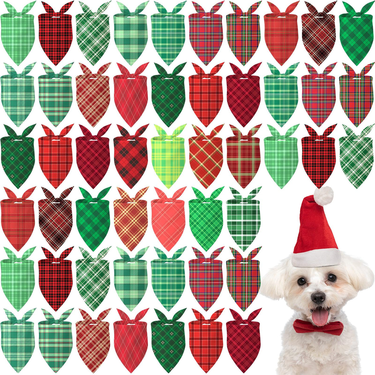 Abbylike 50 Pcs Halloween Dog Bandanas Bulk, Pumpkin Ghost Bat Skull