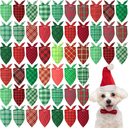 Abbylike 50 Pcs Halloween Dog Bandanas Bulk, Pumpkin Ghost Bat Skull