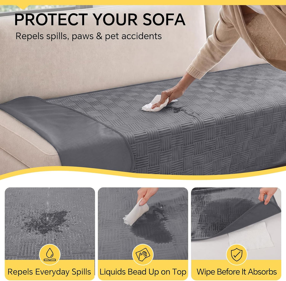 Luciphia Waterproof Couch Cover for Dogs Cats, Pet Blanket, Sofa Protector