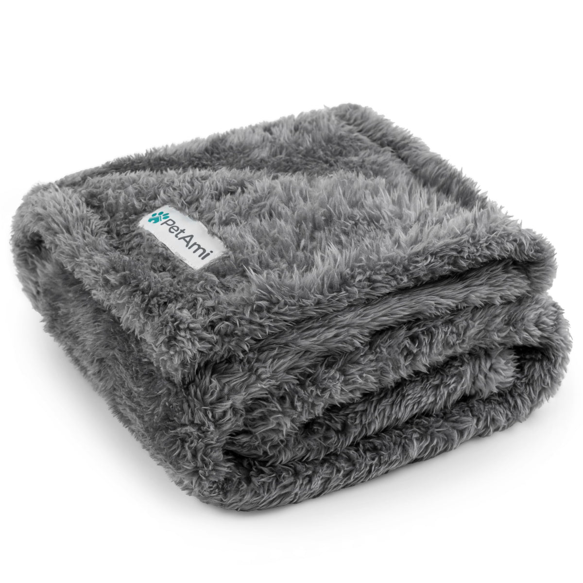 PetAmi Soft Plush Sherpa Dog Blanket for Pet Cat, Medium 29x40, Dusty Blue