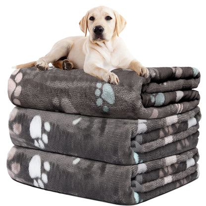 Rezutan Blanket for Large Dogs & Cats Soft Reversible Cute Paw 40"x31"