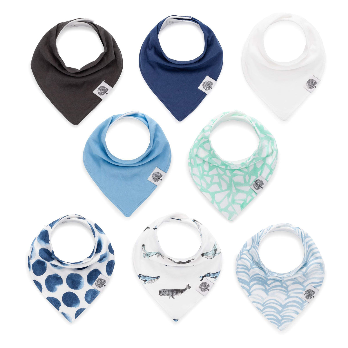 Parker Baby Co. Soft Bandana Drool Bibs for Baby Boys & Girls, 4pk & 8pk