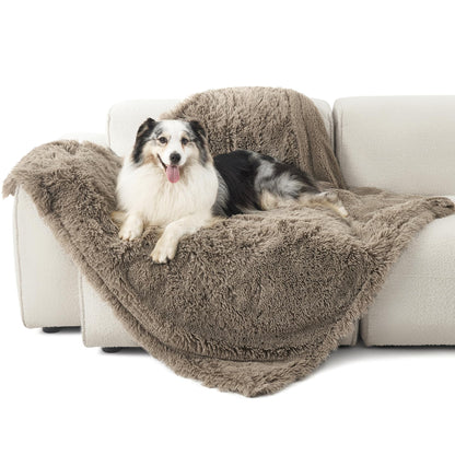 Bedsure Waterproof Dog Blankets for Large Dogs, Fluffy Faux Fur, 60×80"