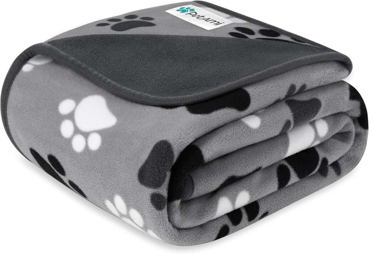 PetAmi Waterproof Dog Blanket, Leakproof Pee Proof Cat Blanket, 40x60 Paw