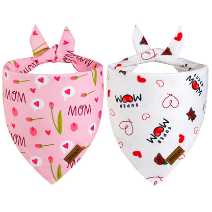 Halloween Dog Bandanas - 2 Pack Reversible Pumpkin and Bat Pet Scarf for Boys and Girls | Fall Dog Bibs | Premium Durable Fabric | Holiday Dog Bandana for Small and Medium Dogs (Small)