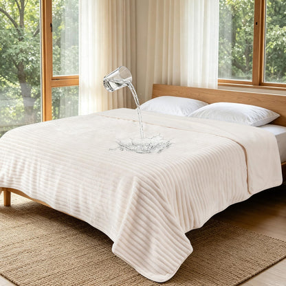 LOOBANI Waterproof Dog Blanket for Small Dogs, Pet Blanket, 25"x30", Cream