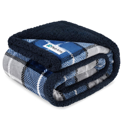 PetAmi Waterproof Dog Blanket for Large Dog Cat Pet, 60x80, Grey Sherpa