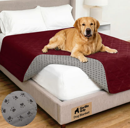 GORILLA GRIP® Waterproof Dog Blanket, Couch Cover for Dogs, 82x102 Charcoal