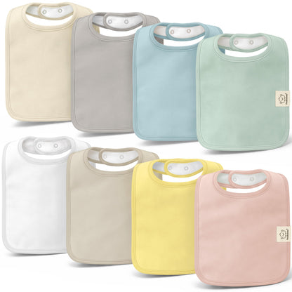 KeaBabies 8-Pack Organic Baby Bibs for Boys, Girls Drool Bibs (Dew)