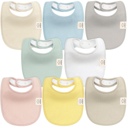 KeaBabies 8-Pack Organic Baby Bibs for Drooling and Teething (Pets & Paws)