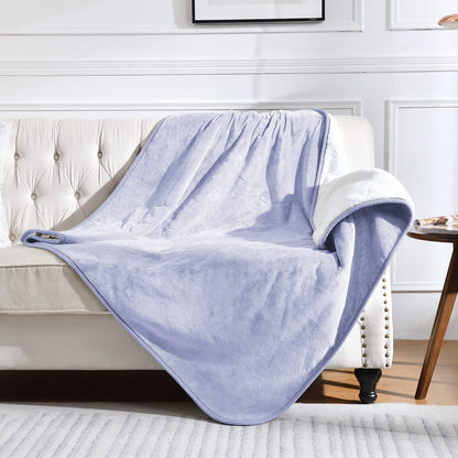 Soft Waterproof Blanket for Bed Couch Sofa, Grey, 50x60 inches
