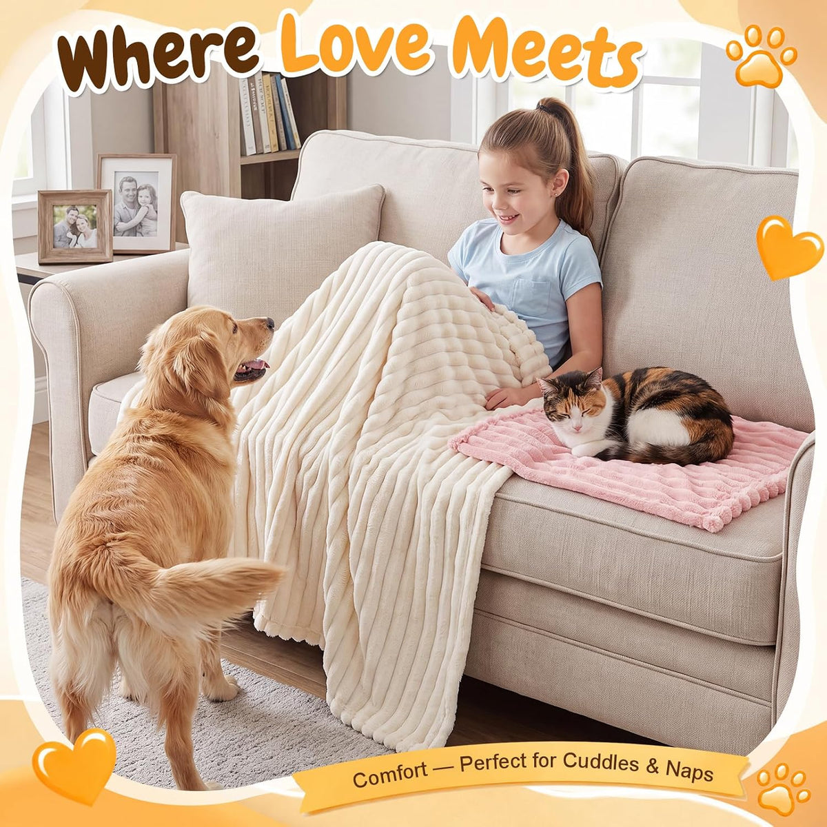 Irenare 4 Pack Fleece Pet Blanket for Small Dog Cat Cage Pad, 16 x 23 Inch