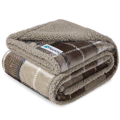 PetAmi Waterproof Dog Blanket for Large Dog Cat Pet, 60x80, Grey Sherpa