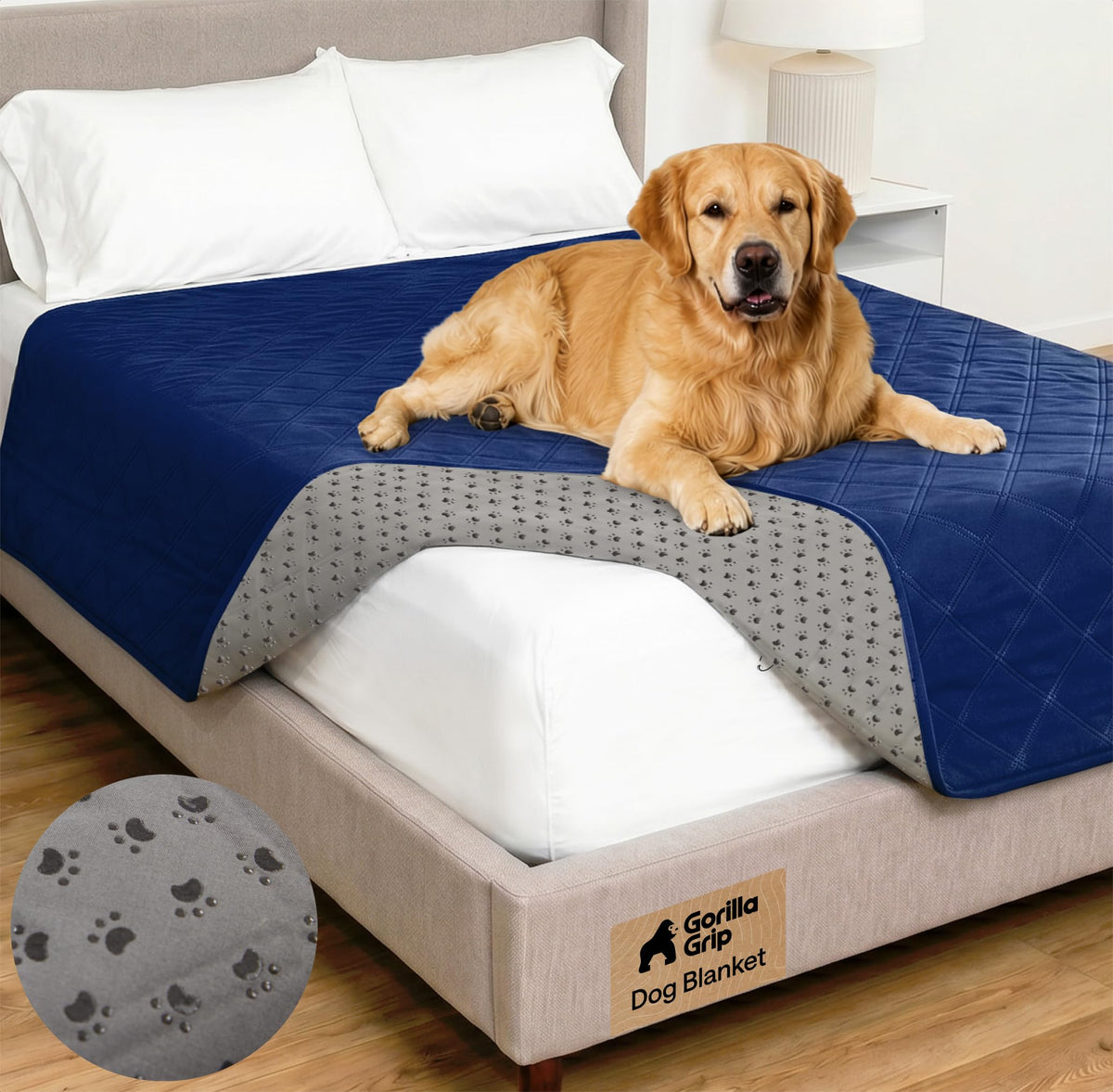 GORILLA GRIP® Waterproof Dog Blanket, Couch Cover for Dogs, 82x102 Charcoal