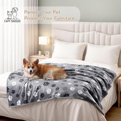 Waterproof Dog Blankets for Large Dogs 50"x60" Dark Grey