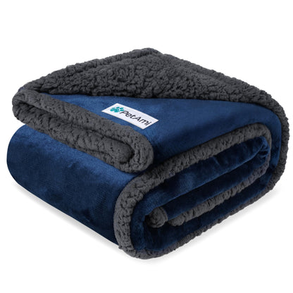 PetAmi Waterproof Dog Blanket for Large Dog Cat Pet, 60x80, Grey Sherpa