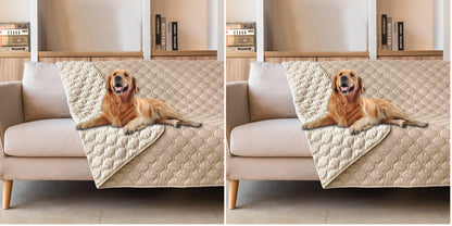 gogobunny Waterproof Pet Blanket for Bed, Washable Couch Cover for Dog Cat
