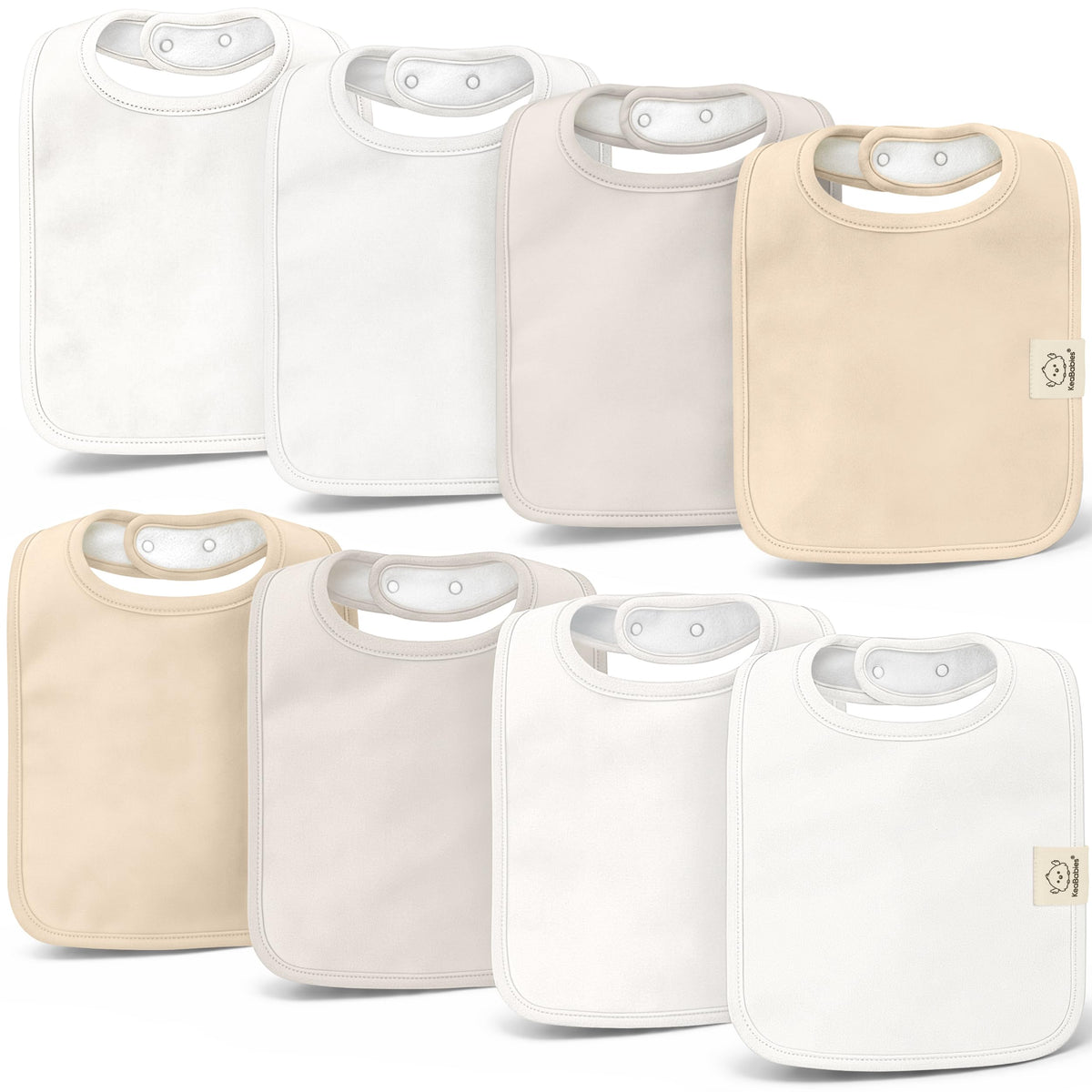 KeaBabies 8-Pack Organic Baby Bibs for Boys, Girls Drool Bibs (Dew)