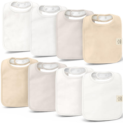 KeaBabies 8-Pack Organic Baby Bibs for Boys, Girls Drool Bibs (Dew)