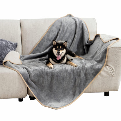 Bedsure Waterproof Dog Blankets for Large Dogs Sherpa Fleece Throw, 40X50