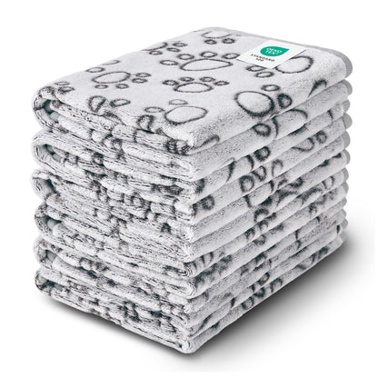 Luciphia 1 Pack 6 Dog Blankets Cat Soft Fluffy Fleece Pet Blanket Warm Cute Print Design Puppy Kitten Doggy Paw Small(23"x16")