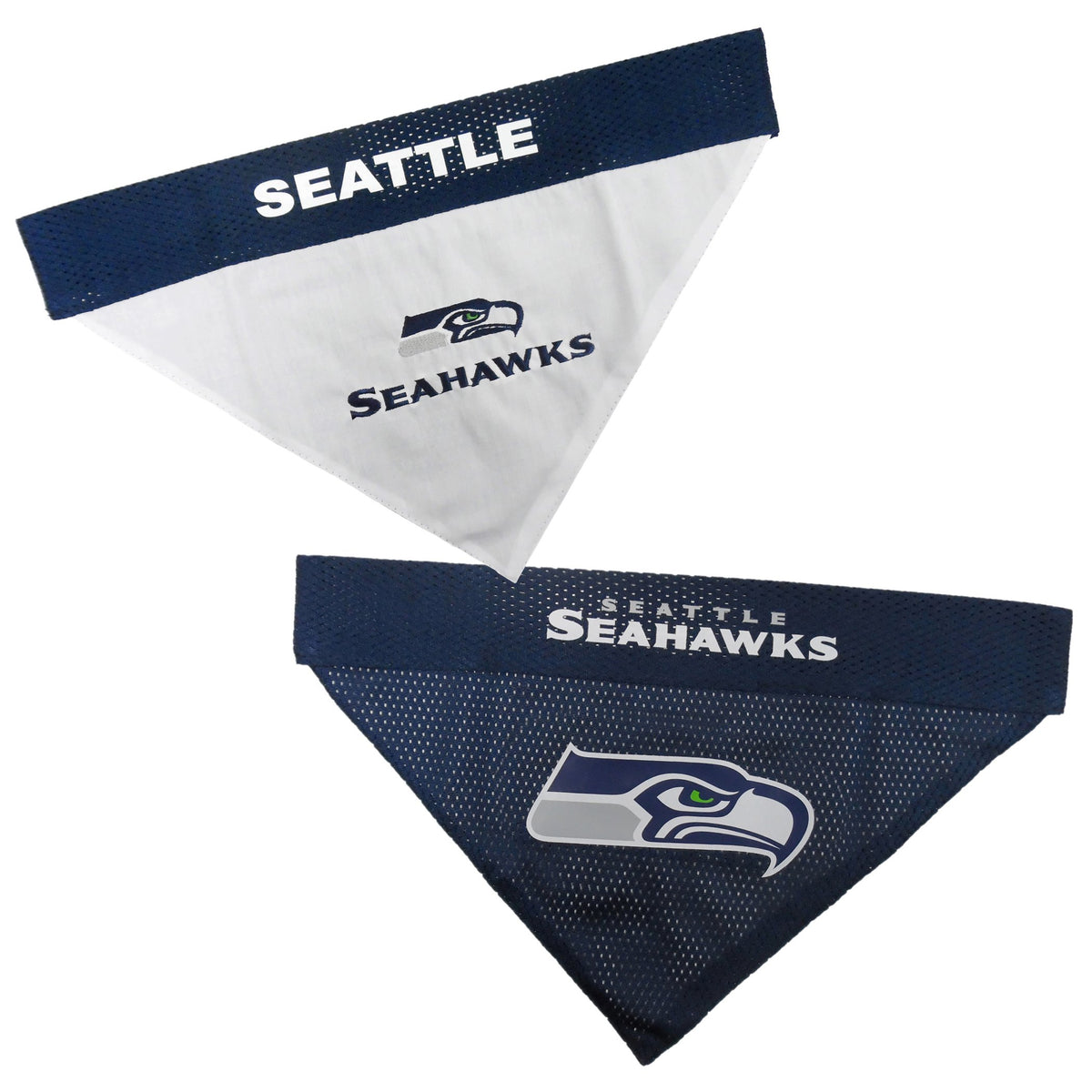 Pets First NFL DOG BANDANA - PHILADELPHIA EAGLES REVERSIBLE PET BANDANA. 2 Sided Sports Bandana with a PREMIUM Embroidery TEAM LOGO, Small/Medium. - 2 Sizes & 32 NFL Teams available, PHL-3217-S-M